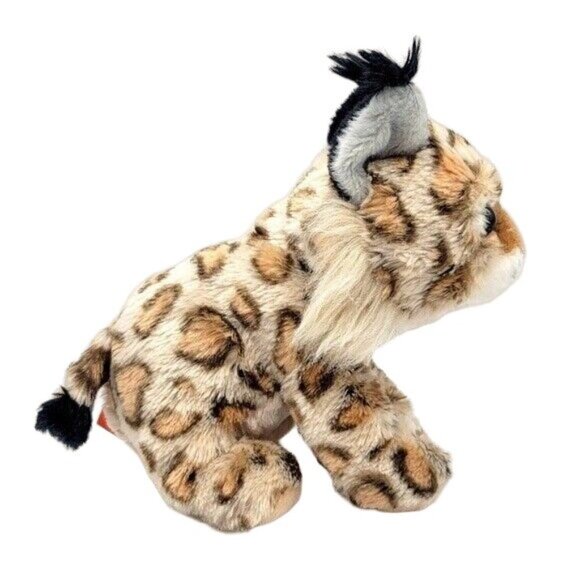 2/$15 Wild Republic Realistic Bobcat Plush Brown 9" Cub Sitting Stuffed Spotted - Picture 5 of 9